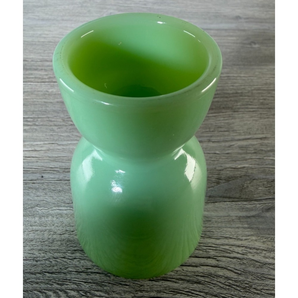Vtg 1950's Fire King Jadeite Green Glass Double Egg Cup Collectible 4" Tall MCM - Picture 2 of 8